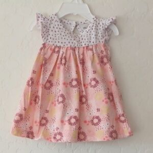 Chick Pea Pink and White Floral Baby Dress Size 3-6 Months